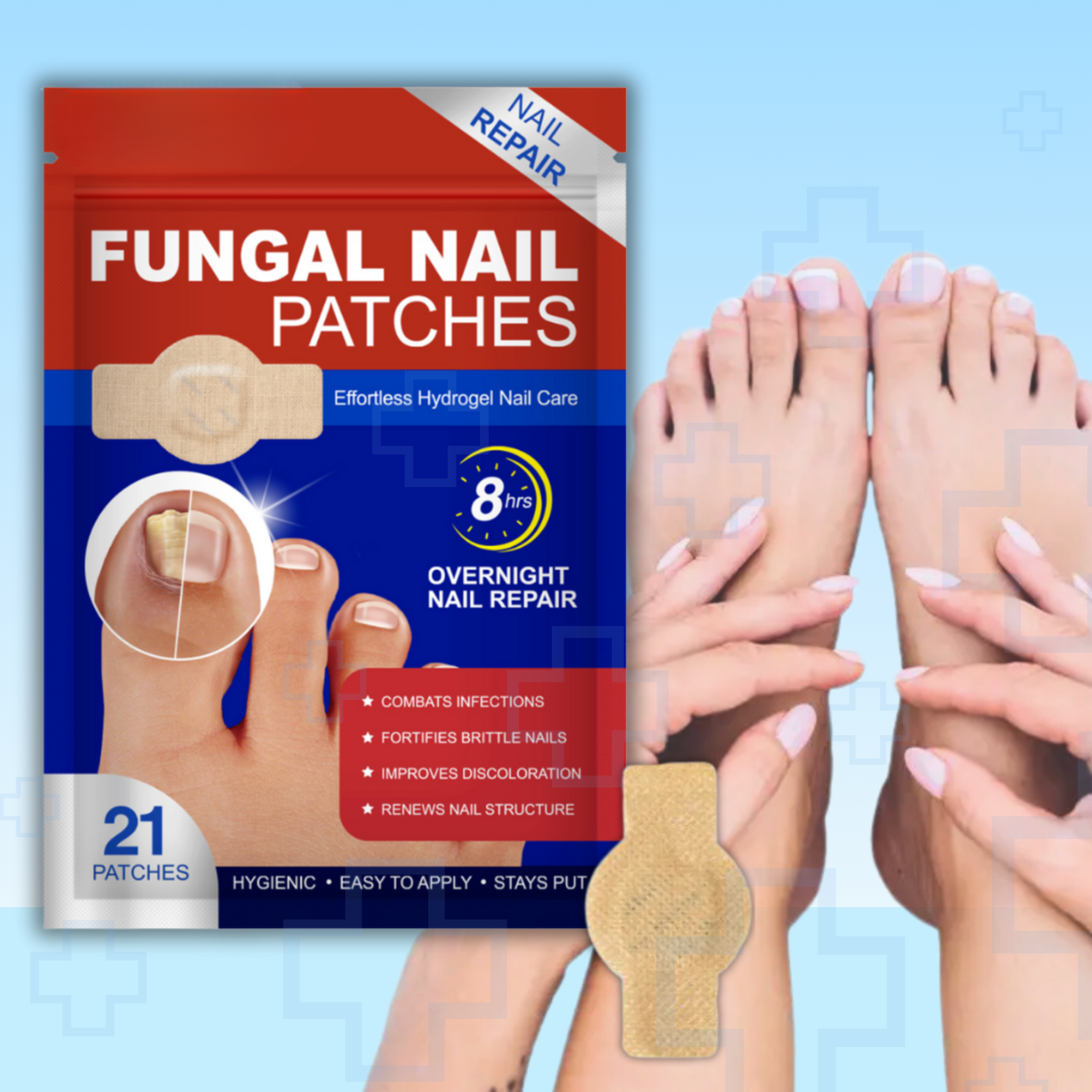 Plasturi antifungici pentru unghii